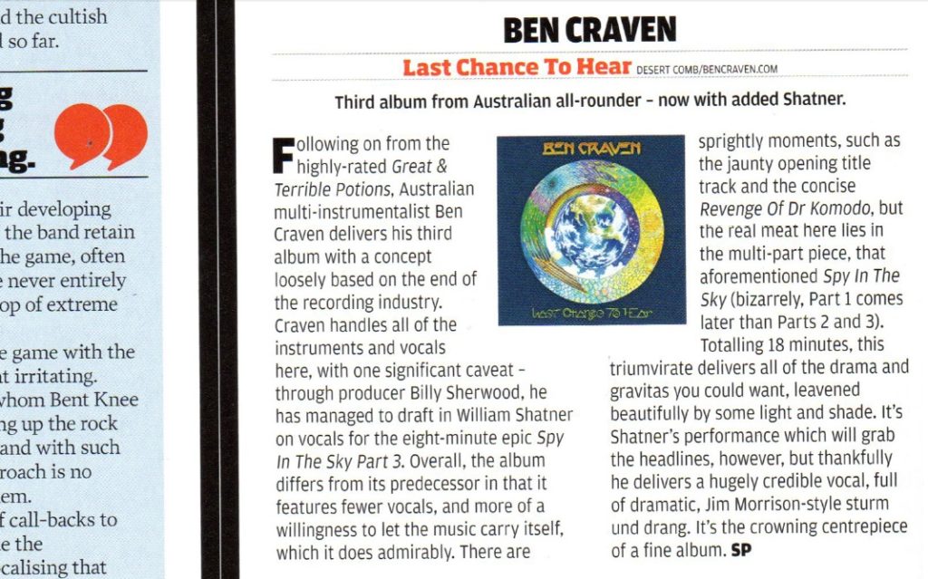 Review from Prog Magazine #67